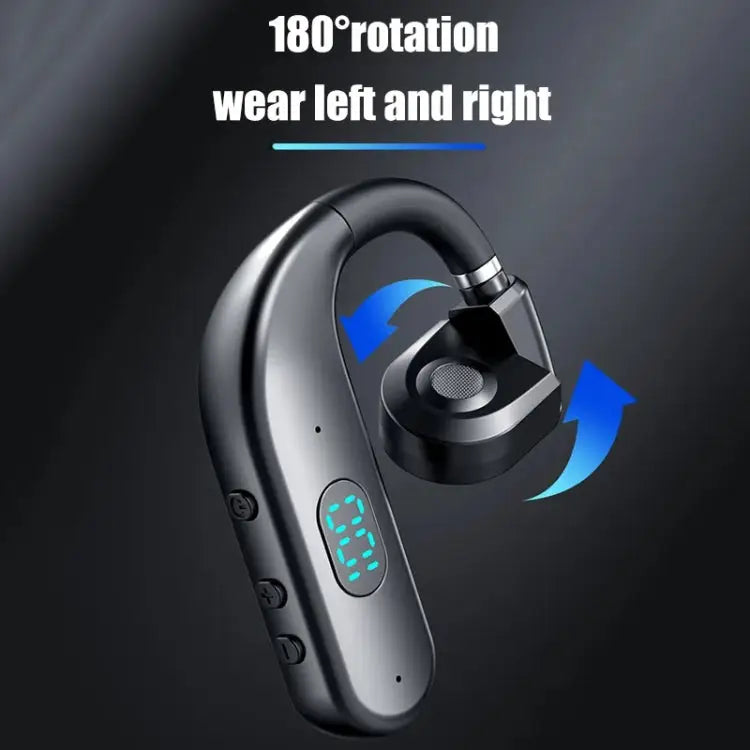 T50 Bluetooth 5.3 Wireless Headphone Single Ear Digital Display Stereo Earbuds, Color Boxed