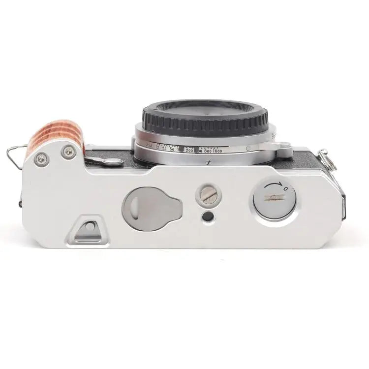 Houten handgreep Arca snelkoppelingsplaat aluminiumlegering basis voor Nikon Nikkormat F / FTn / FT2 / FT3 (zilver)