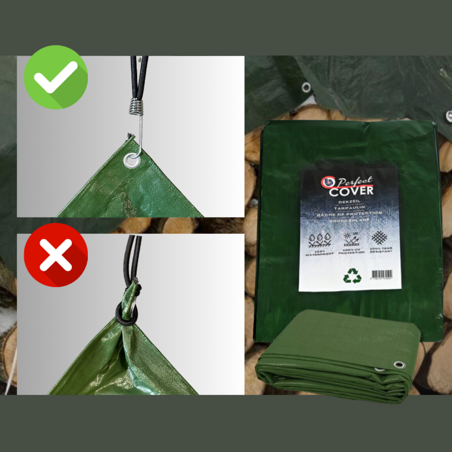 Perfect Cover® Afdekzeil - Groen