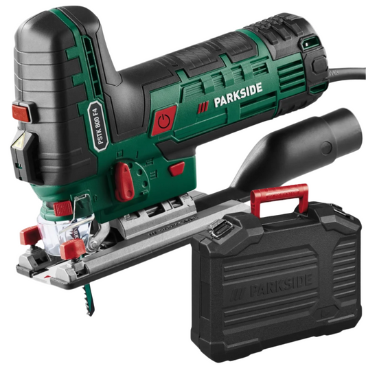 PARKSIDE® Decoupeerzaag 800W – Elektrische Zaagmachine voor Hout, Metaal &amp; Aluminium – Met Laser, LED &amp; Koffer