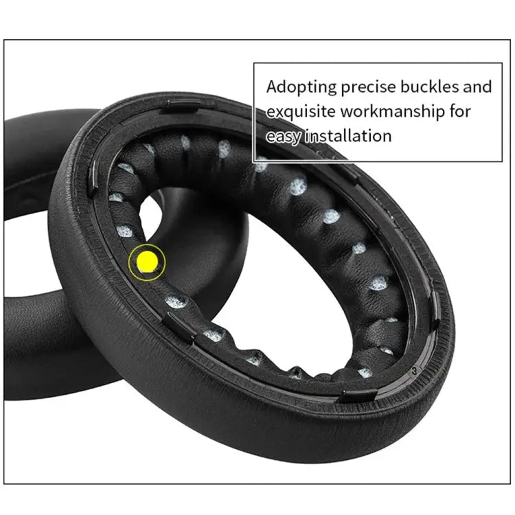 1 paar leren oorkappen met spons voor BOSE QC Ultra hoofdtelefoon