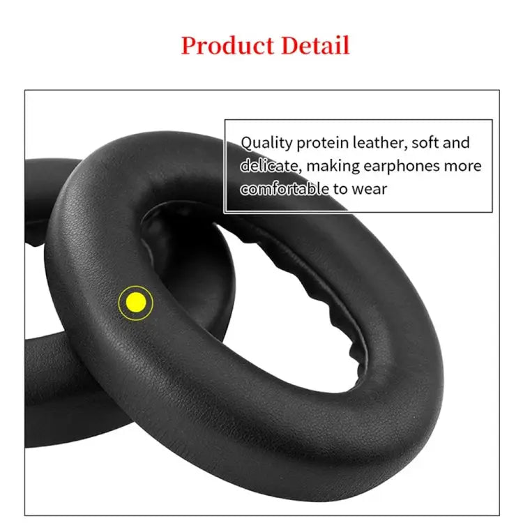 1 paar leren oorkappen met spons voor BOSE QC Ultra hoofdtelefoon