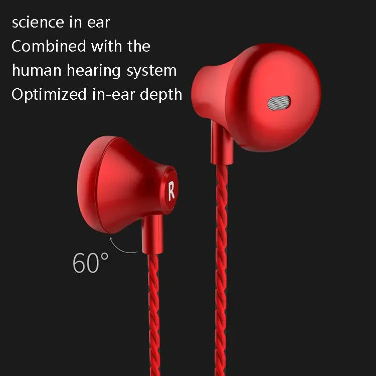 2 PCS TS720 3.5mm Heavy Bass Metal Earbud Wired Earphone, Red, Black, Silver Gray, Rose Gold