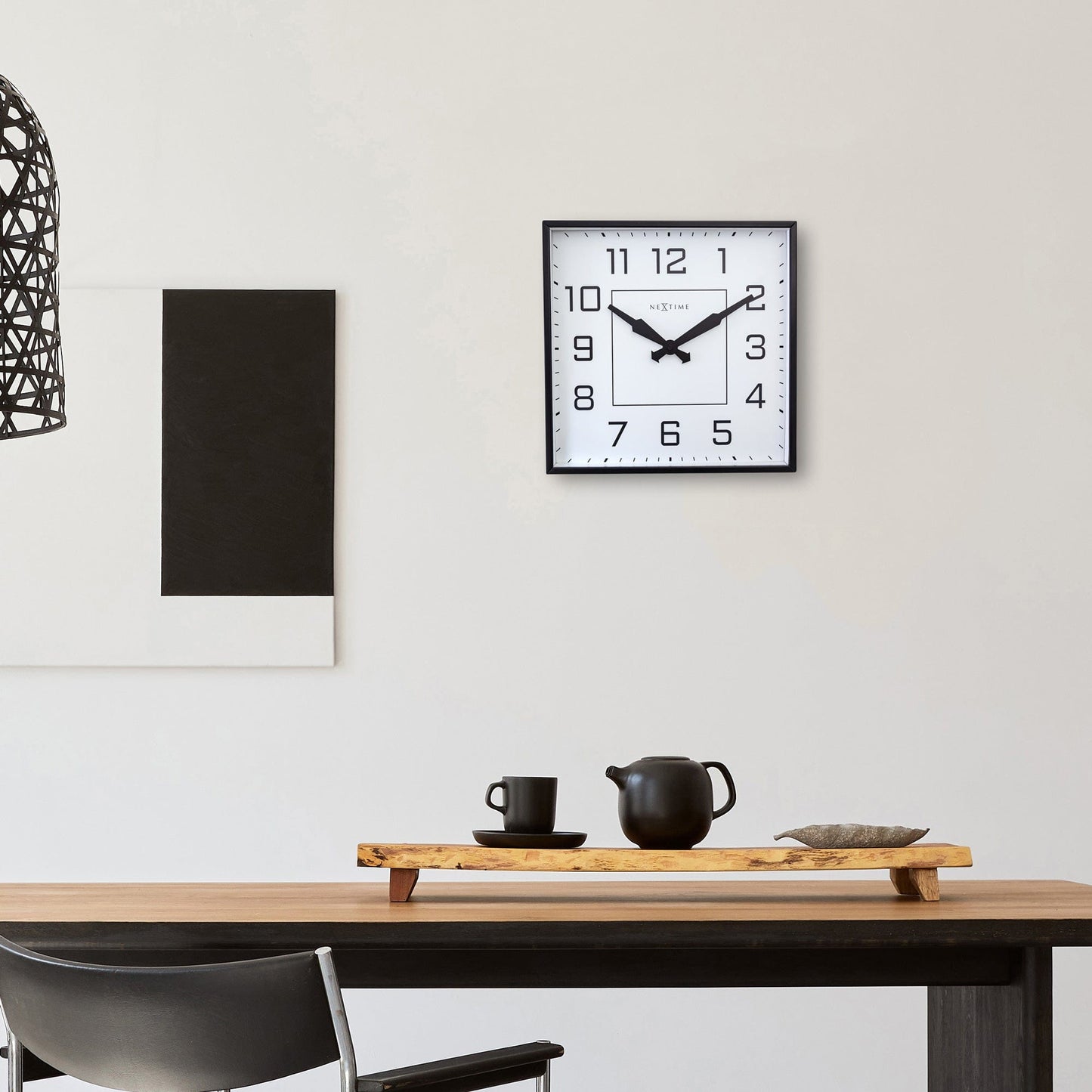 Wandklok 35x35cm - Stil - Arabisch - Metaal - "Be Square"