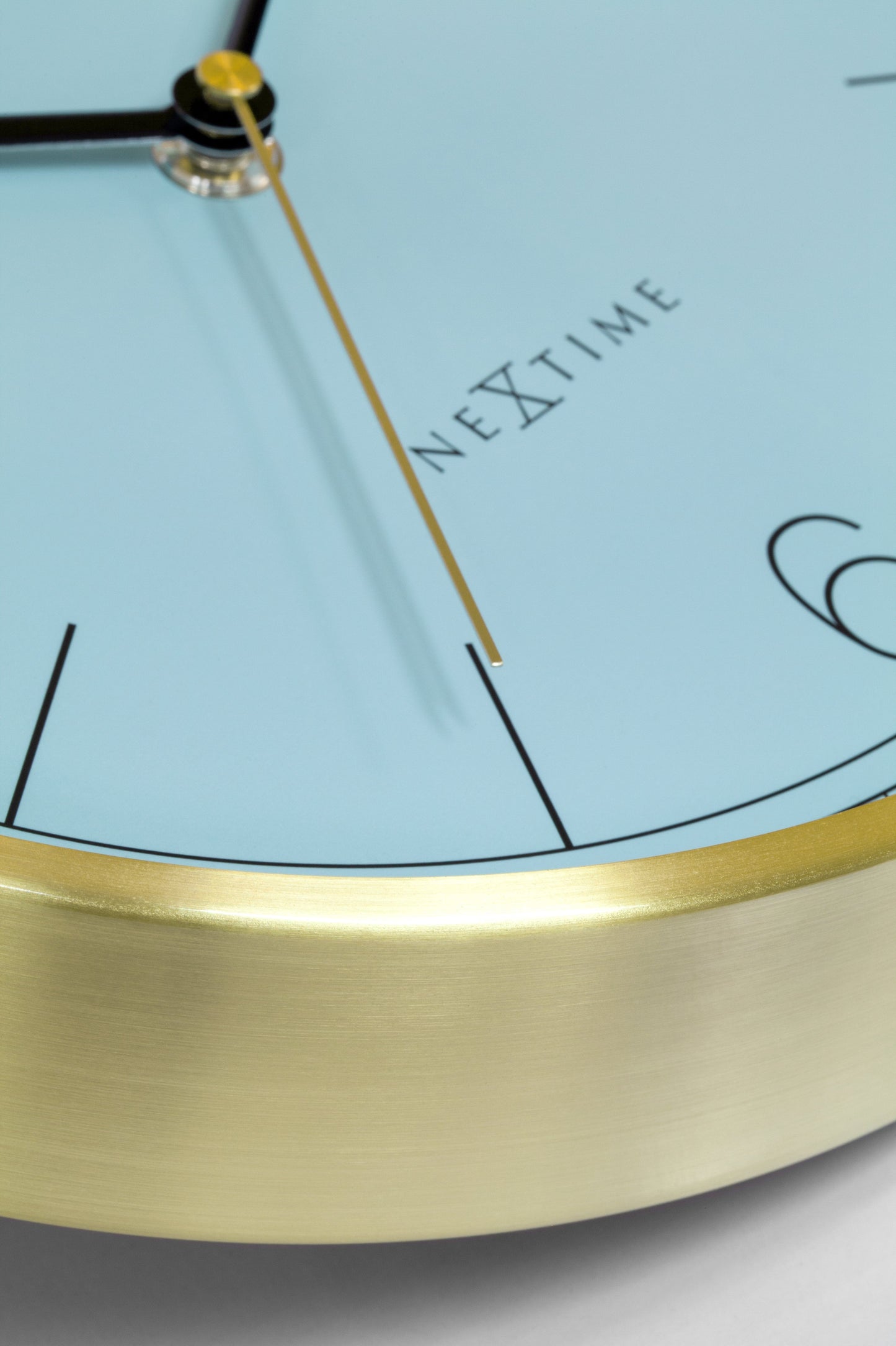 Wall clock 25cm-Silent-Green/Turquoise/White/Black-Metal-NeXtime 'Bolero'