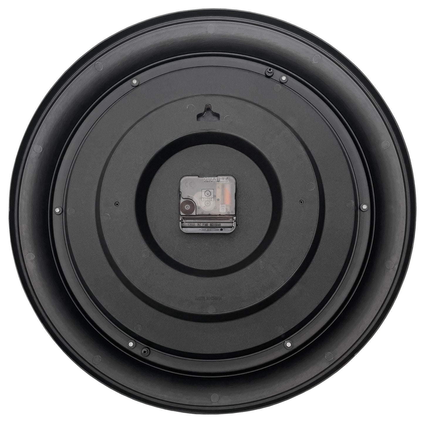 Wandklok 40cm-Silent-Zwart/Grijs-Kunststof-NeXtime 'Chopin'