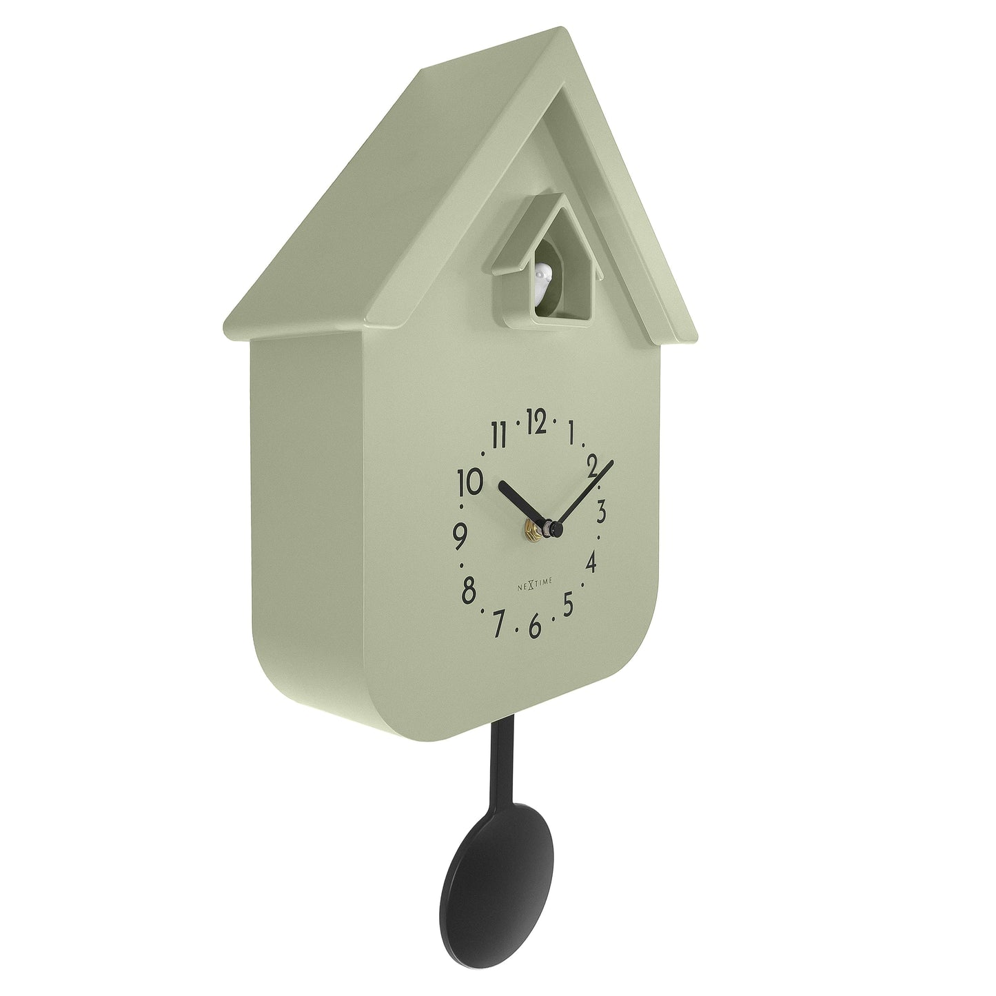 Wandklok 21,5x41,5x8,5cm - Slinger - Koekoek - NeXtime 'Twitter'