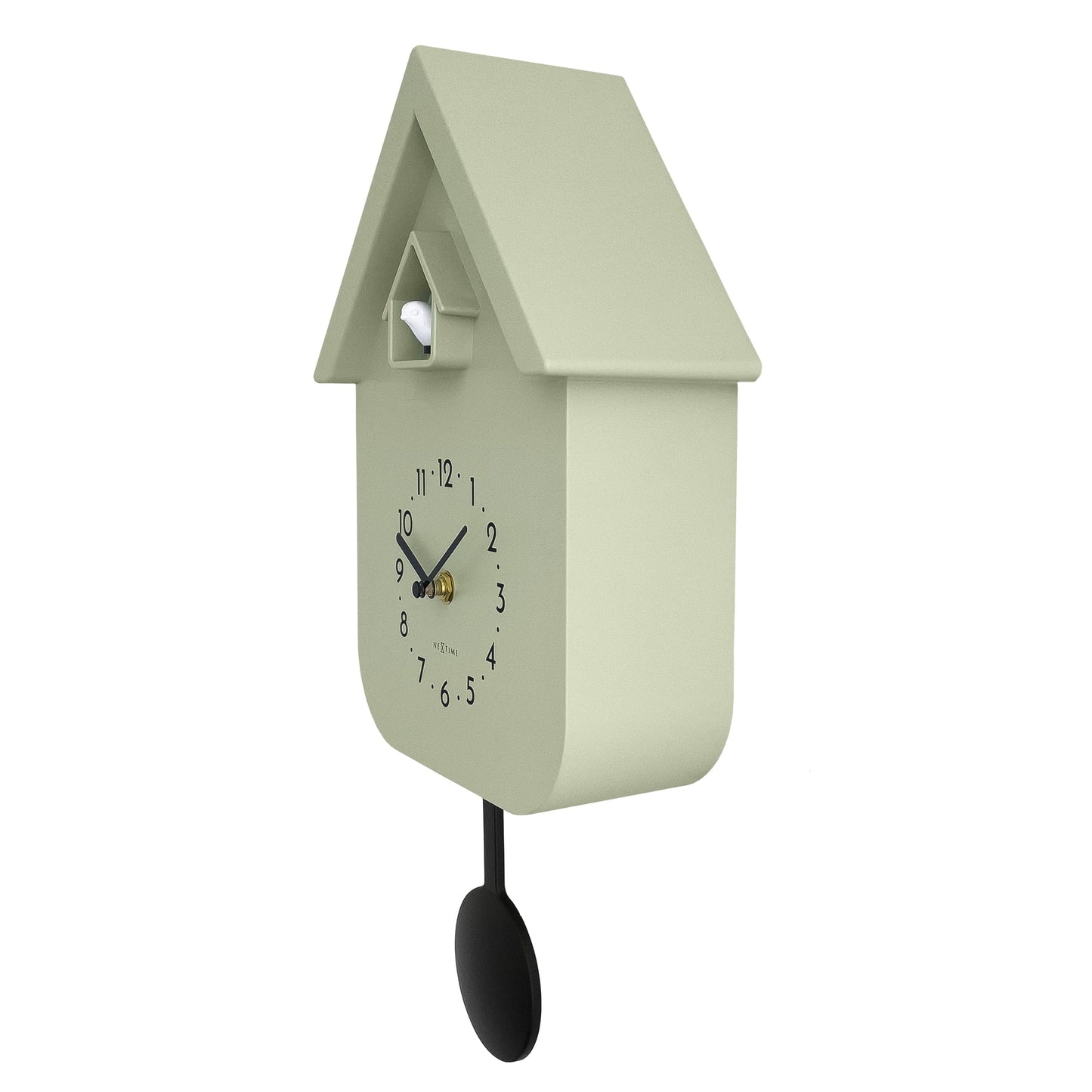 Wandklok 21,5x41,5x8,5cm - Slinger - Koekoek - NeXtime 'Twitter'