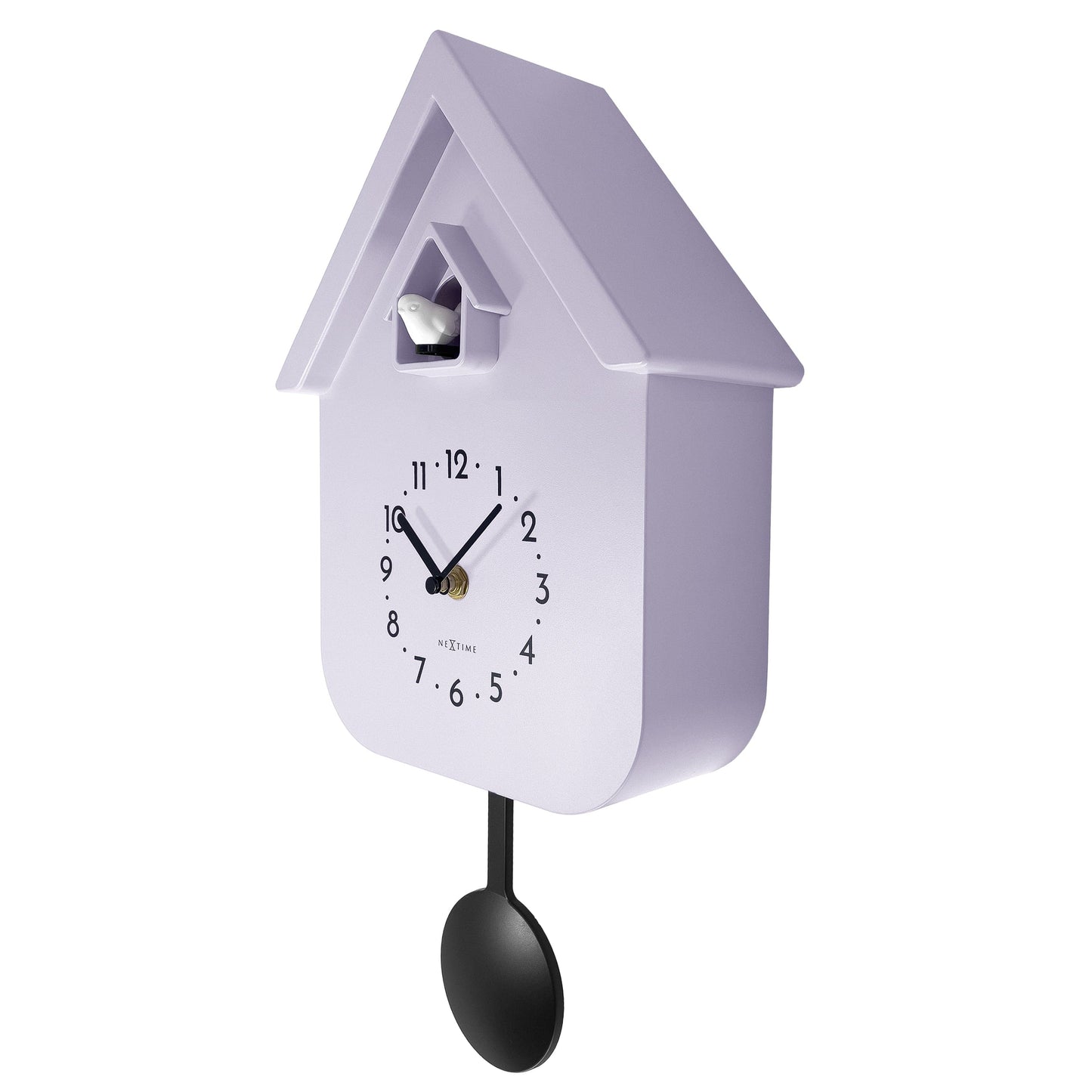Wandklok 21,5x41,5x8,5cm - Slinger - Koekoek - NeXtime 'Twitter'