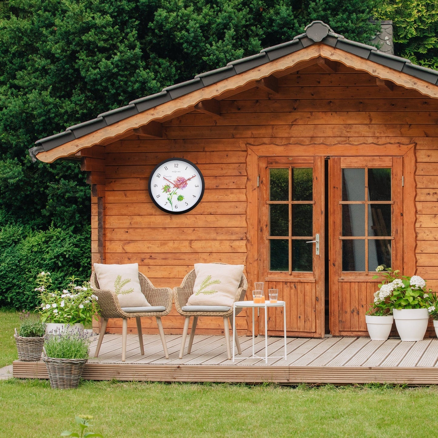 Weerbestendige buitenklok - 30,5 cm - Knautia