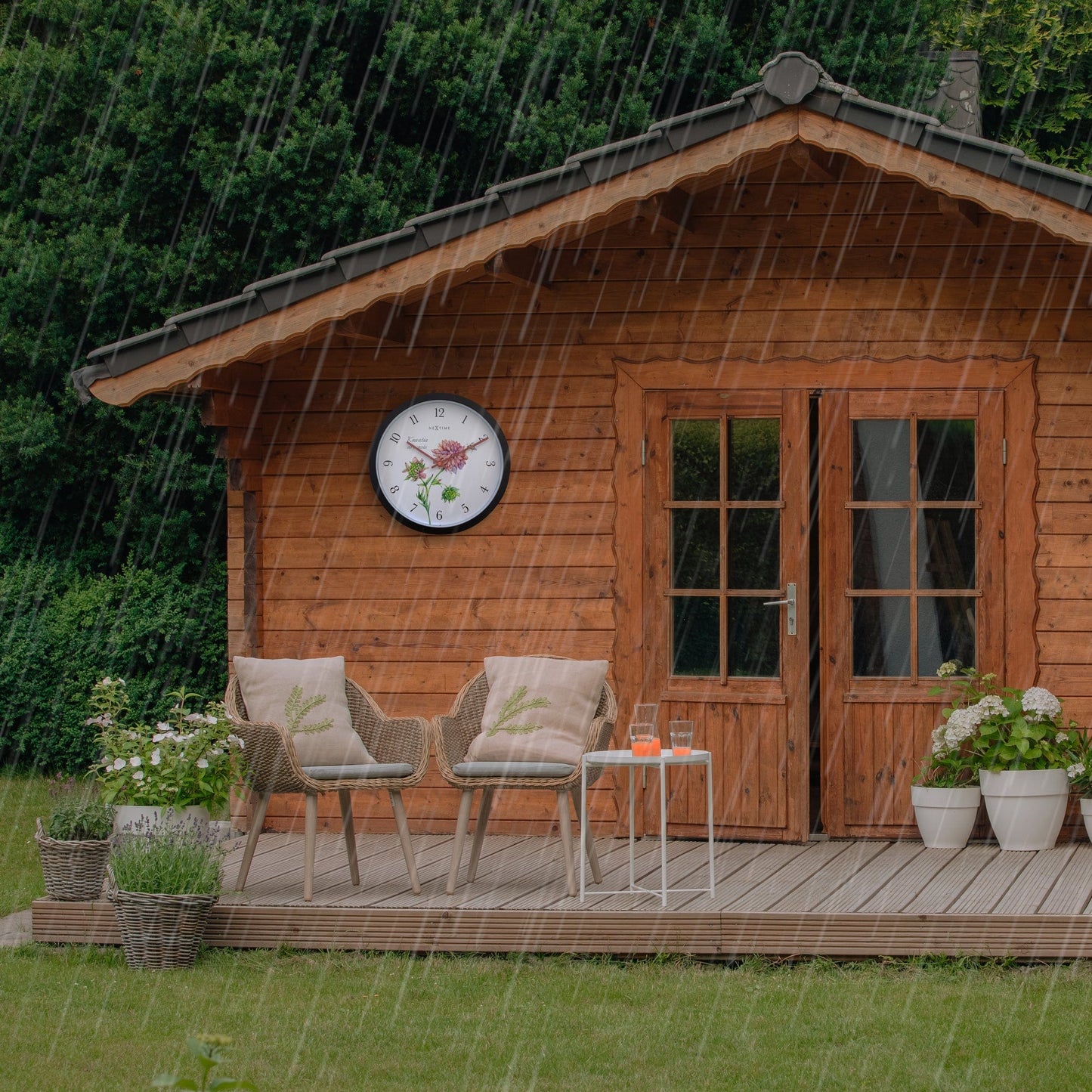 Weerbestendige buitenklok - 30,5 cm - Knautia