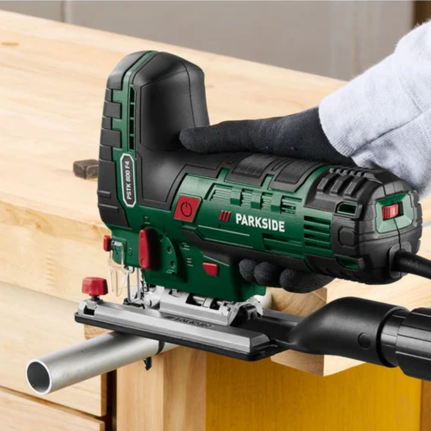 PARKSIDE® Decoupeerzaag 800W – Hout, Metal ve Alüminyum için Elektrikli Zaagmachine – Met Lazer, LED ve Koffer