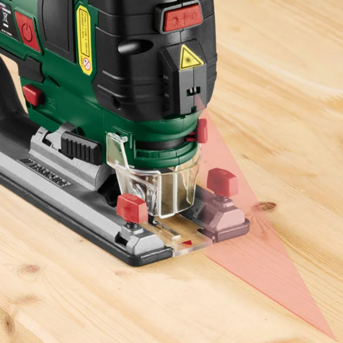 PARKSIDE® Decoupeerzaag 800W – Hout, Metal ve Alüminyum için Elektrikli Zaagmachine – Met Lazer, LED ve Koffer