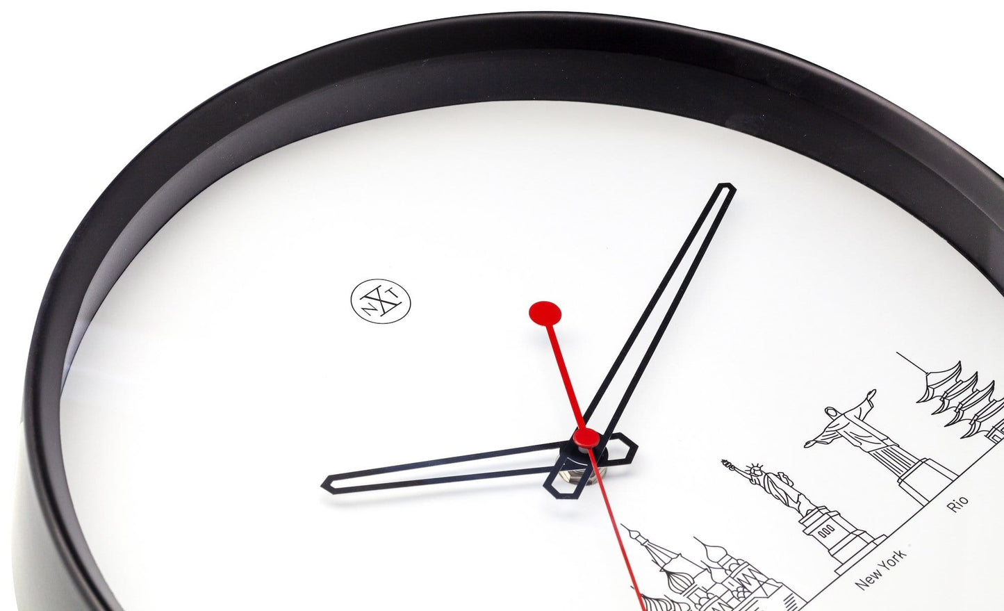 Wandklok - 30 cm - Kunststof - 'Worldtour'