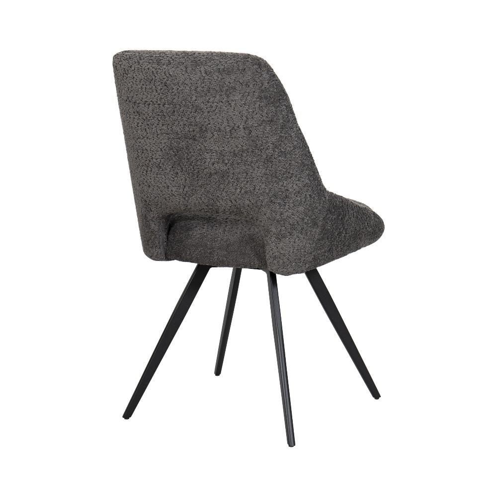 BukkitBow – Eetkamerstoel / Keukenstoel - Geschikt als Make-up Stoel - Chenille Stof &amp; Metalen Onderstel