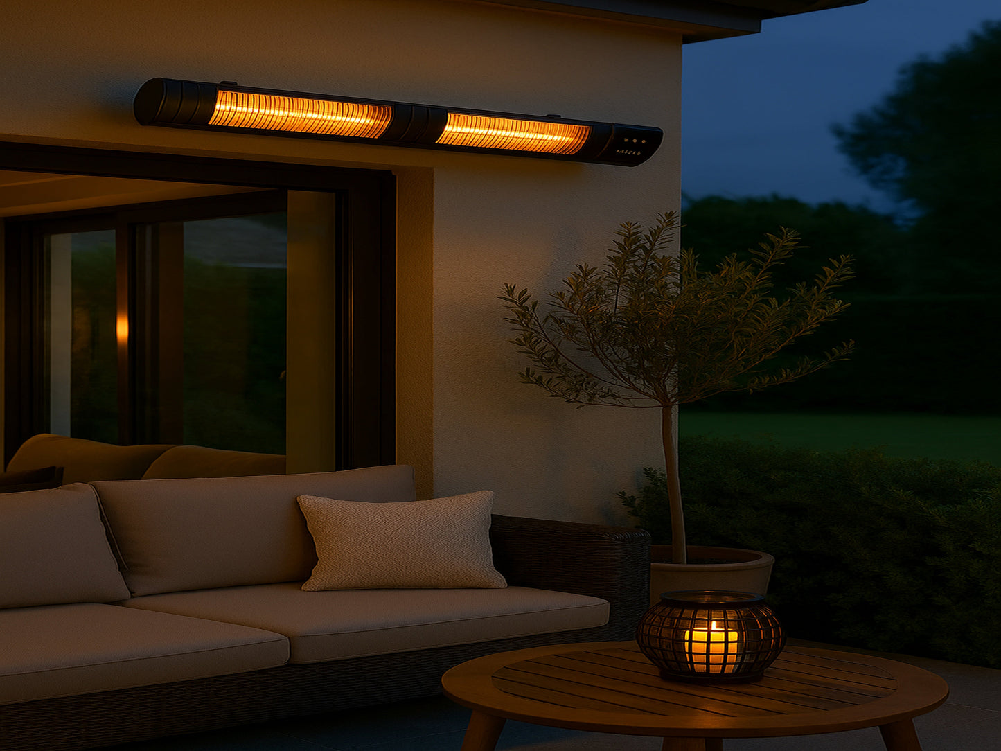 VERMIJD | Infrarood Wandheater T17-GR30B – 3000W Elektrische Terrasverwarmer met Afstandsbediening &amp; WiFi | 9 Warmtestanden | Timerfunctie tot 24 uur | Voor Binnen &amp; Buiten