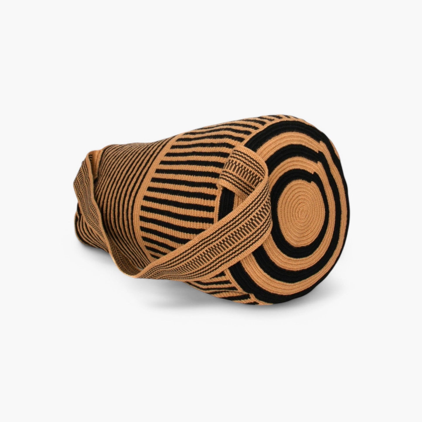 Gestreepte rugzak | Zwart