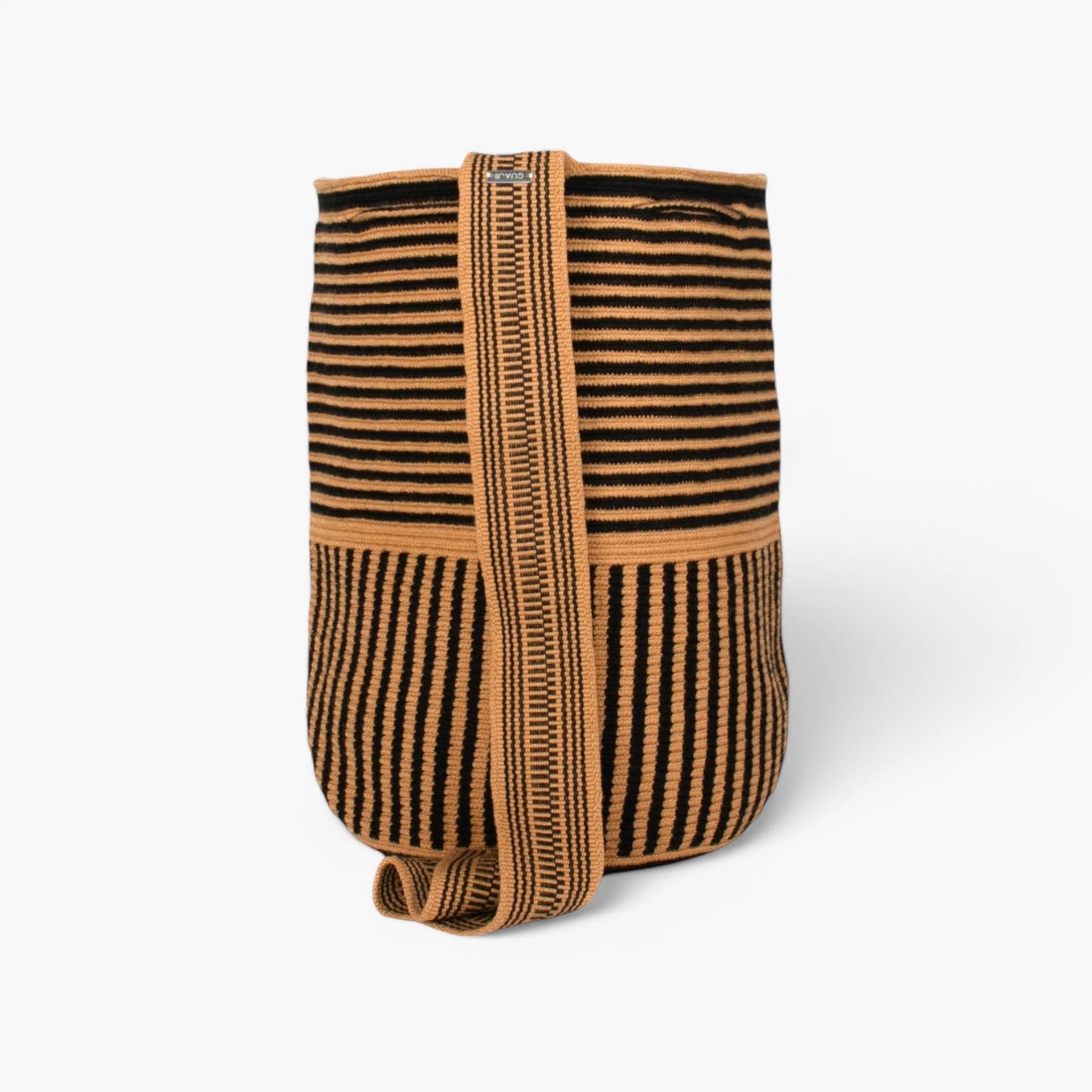 Gestreepte rugzak | Zwart