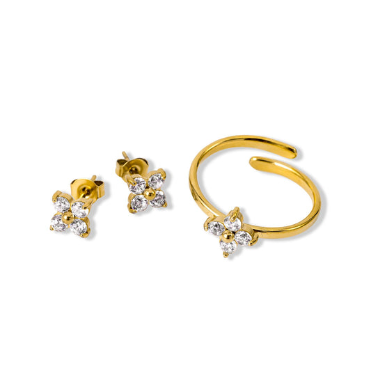 Mini blossom gold 18K set