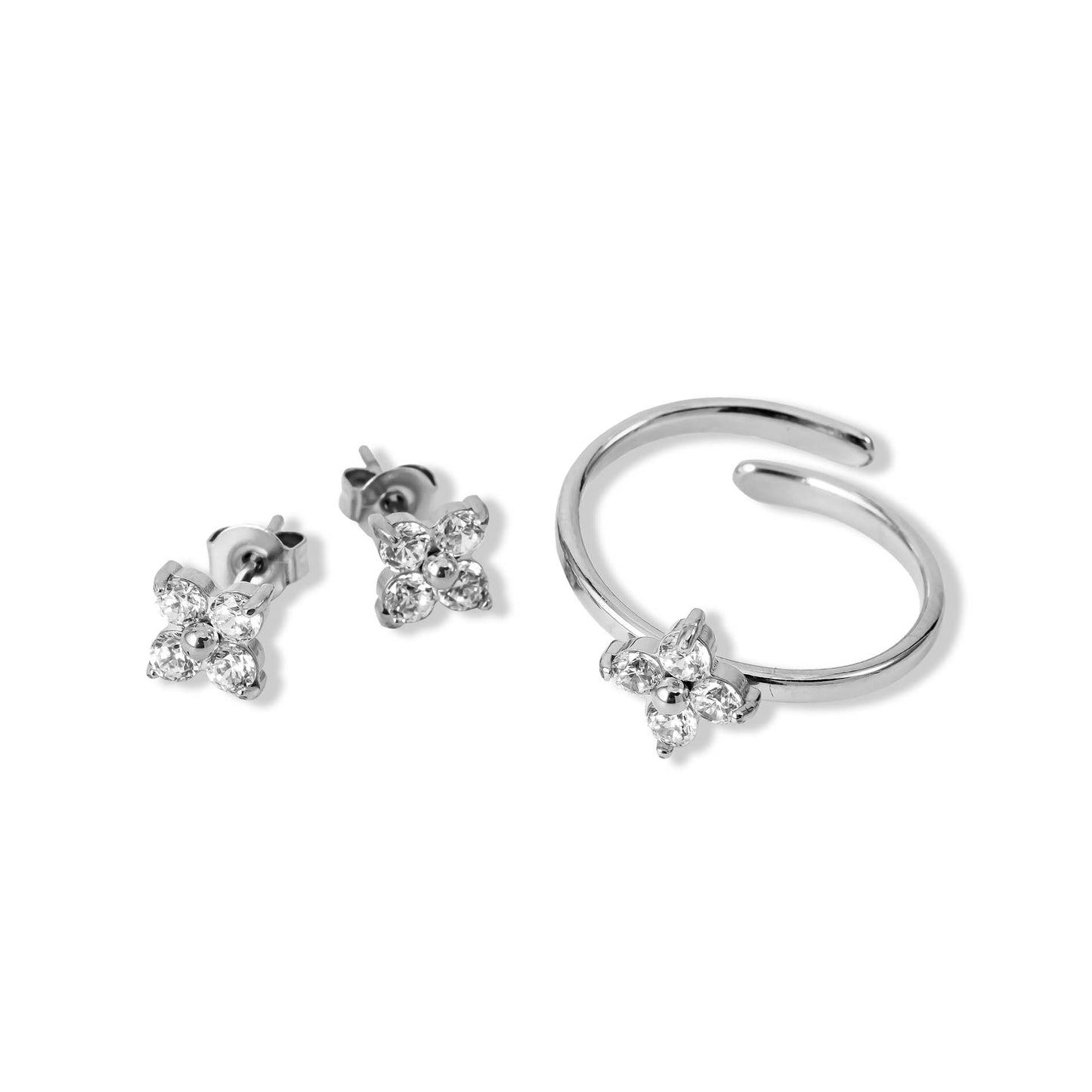 Mini blossom silver set