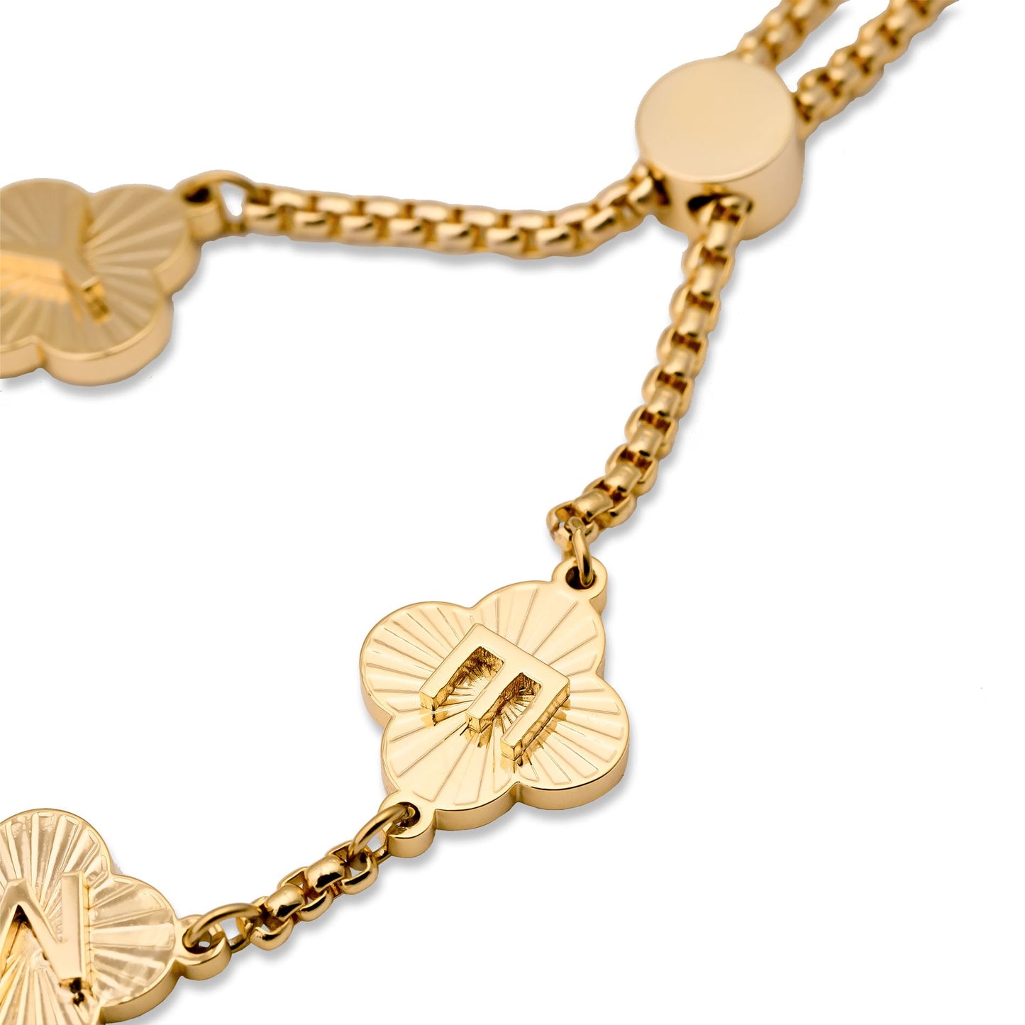 Klaver zonsopgang armband goud