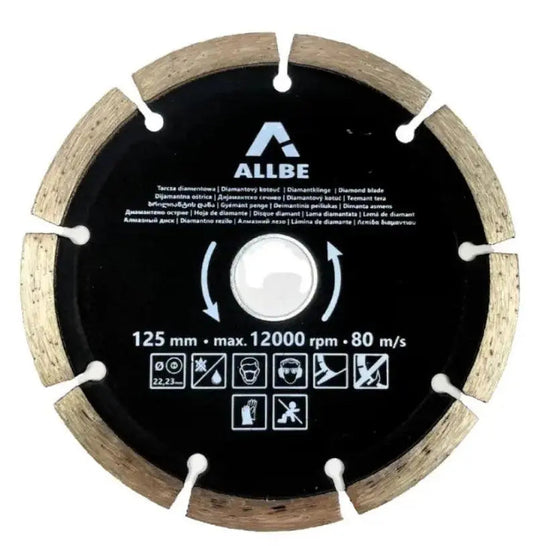 Top-Tools.nl Diamantschijf 125mm Gesegmenteerd – Beton & Straatstenen