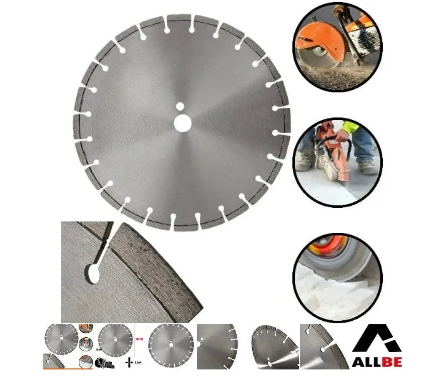 Top-Tools.nl Diamantschijf 350 mm – Gesegmenteerd voor Beton & Steen