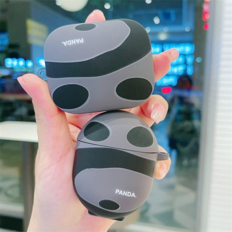 For Redmi Buds 5 Panda Back Earbuds Box Frosted TPU Case(Black Grey)