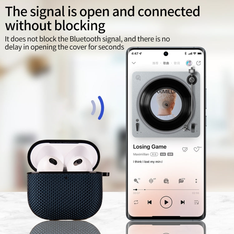 Nylon waterdichte draadloze oortelefoonhoes met haak