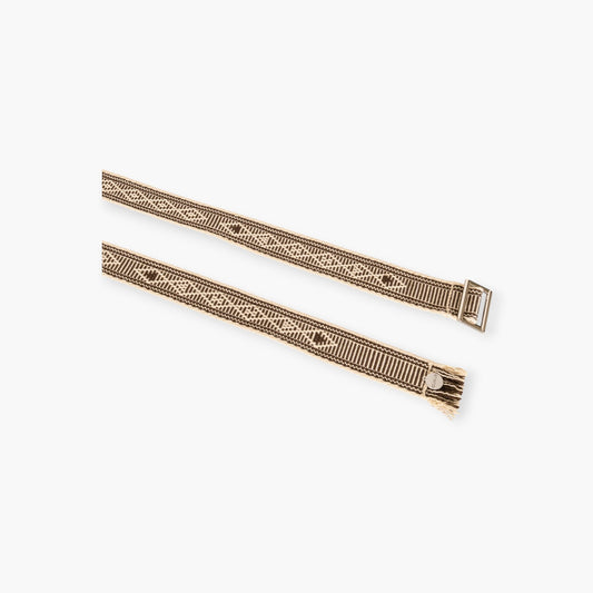 Riem met geometrische gesp | Zwart