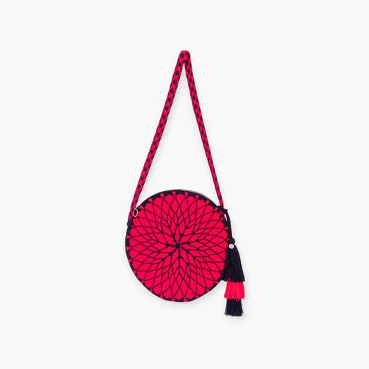 Geometrische cirkelvormige crossbody | Magenta