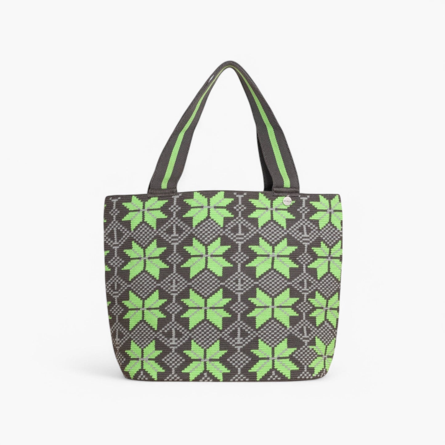 Geometrik oval tote | Lime