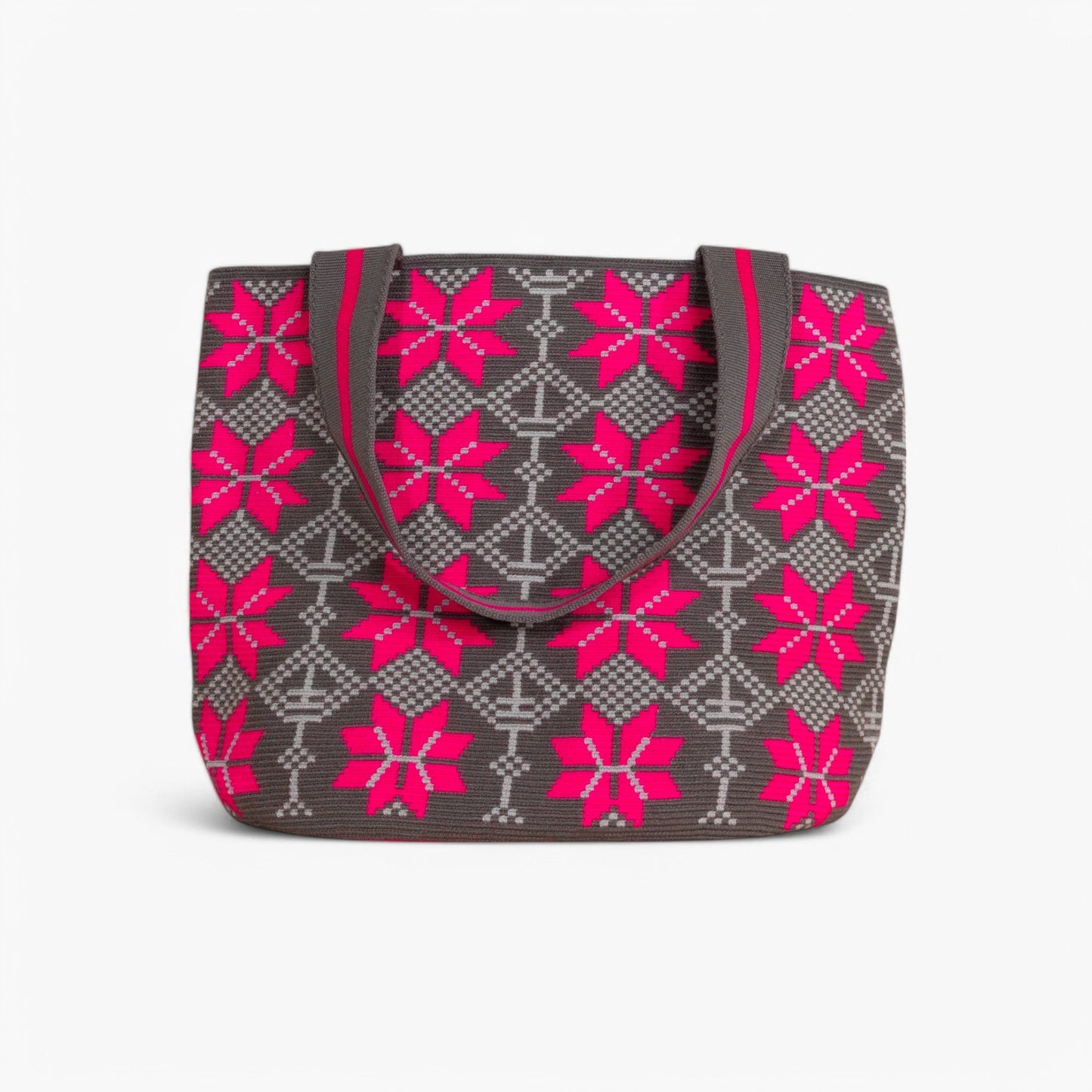 Geometrik oval tote | Macenta