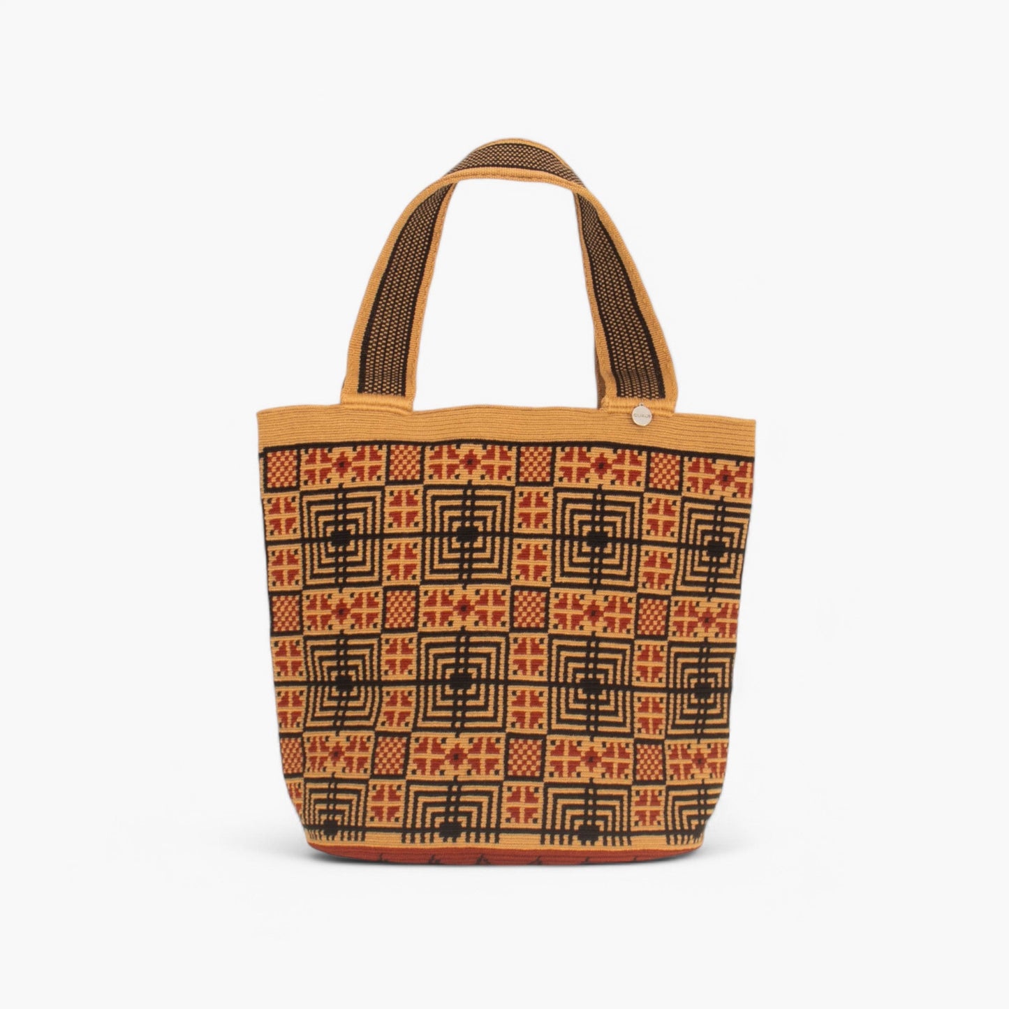 Geometrik oval tote | Badem
