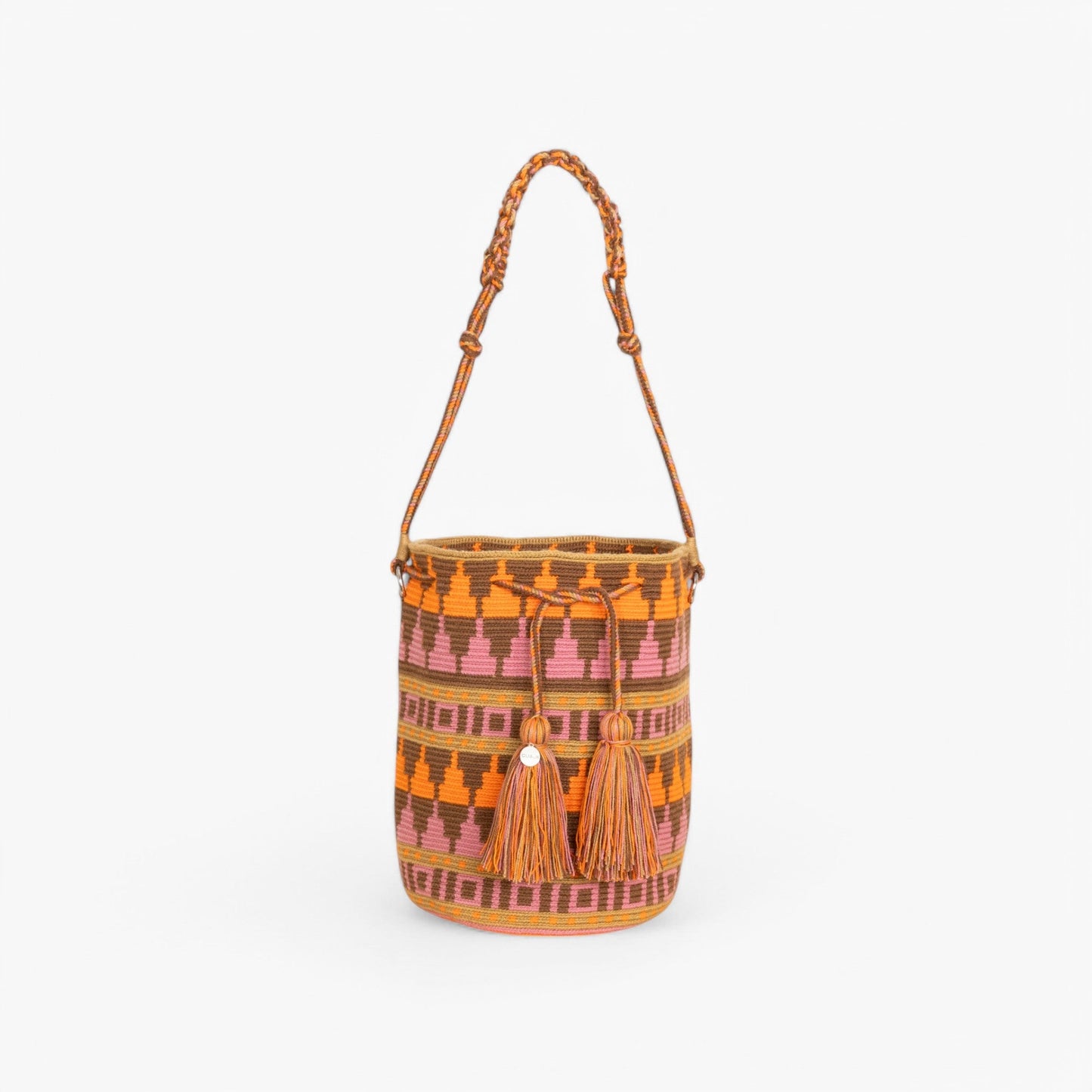 Geometric round shoulder bag | Basil