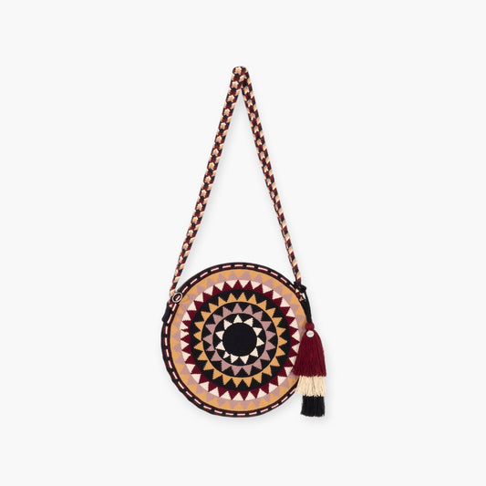 Geometrische cirkelvormige crossbody | Berry