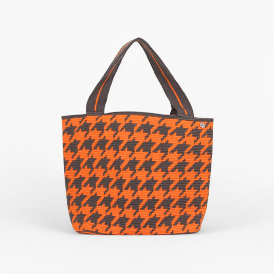 Ovale pied-de-poule tas | Tangerine