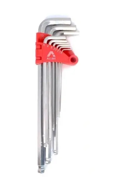 ALLBE Inbussleutelset – Kogelkop – Extra Lang – 1,5-10mm – 9 Stuks