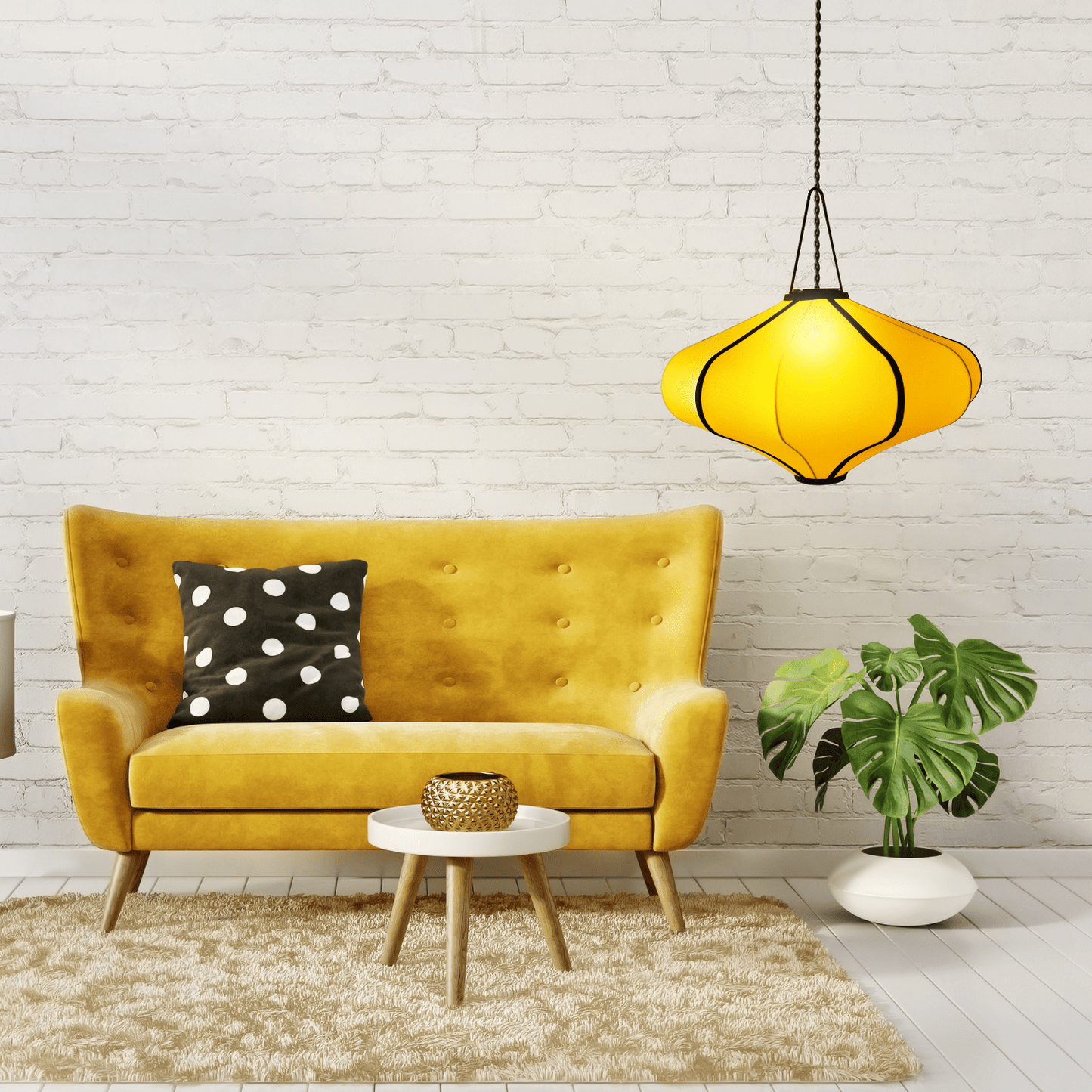 Lampenkap 60cm-Lantaarn-Elastische stof-"Lumi"