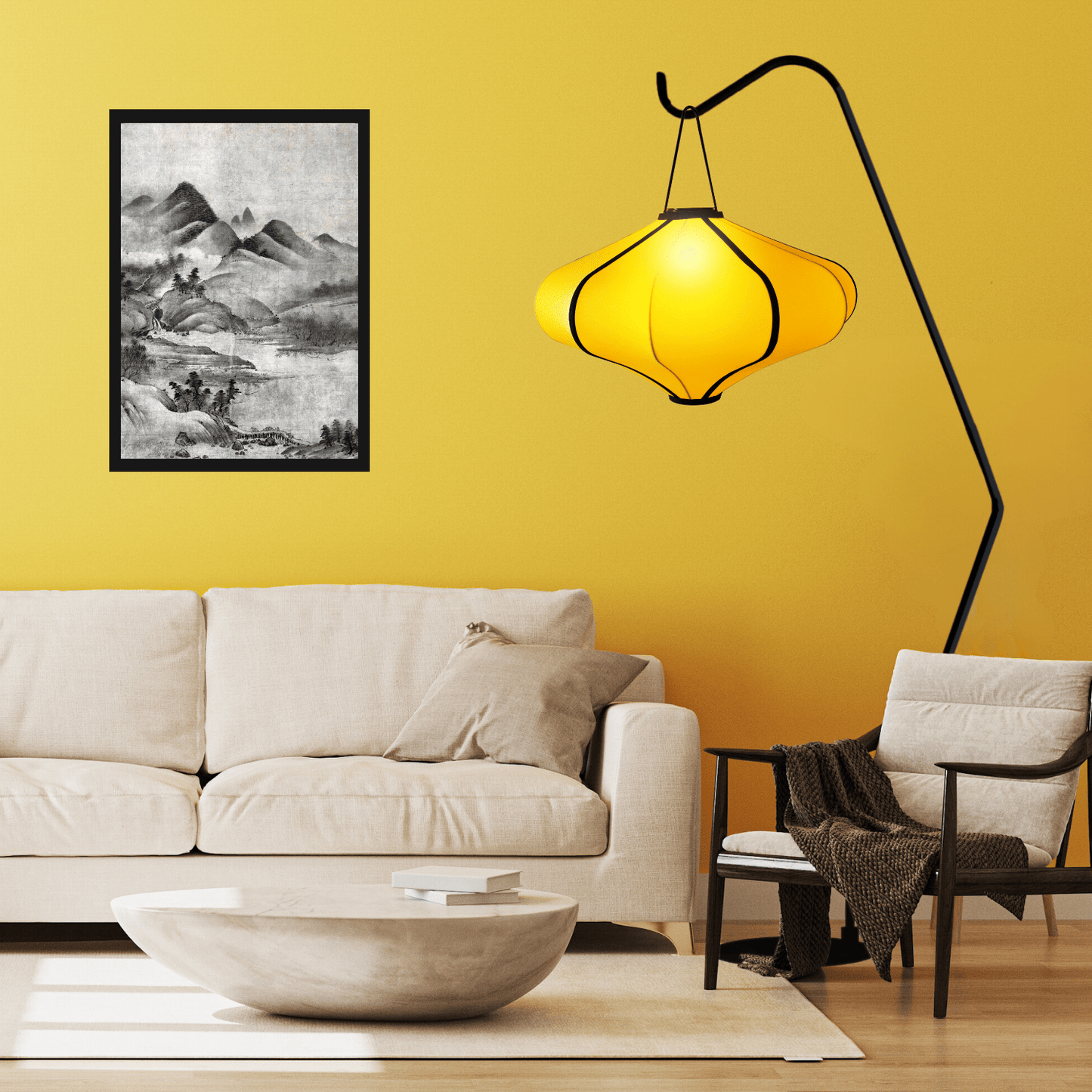 Lampenkap 60cm-Lantaarn-Elastische stof-"Lumi"