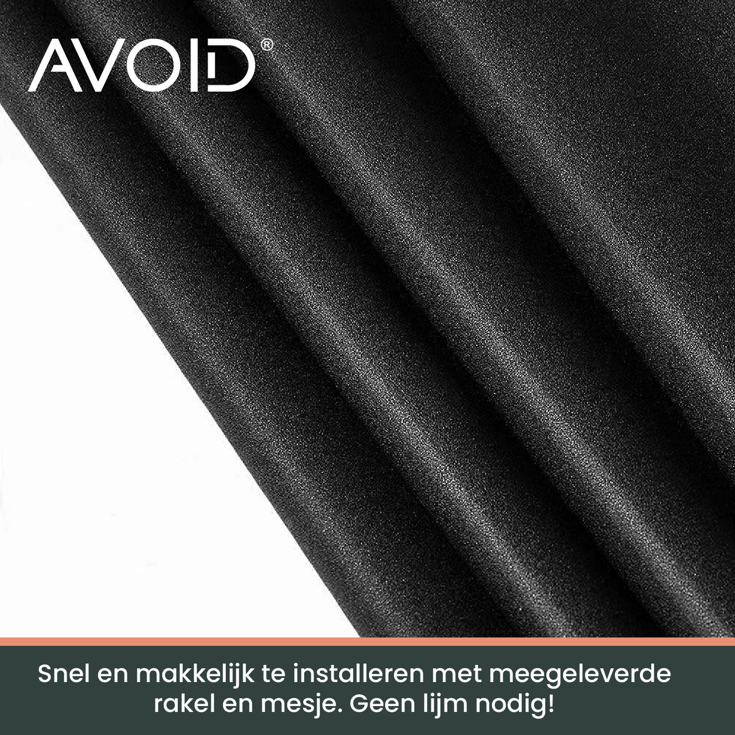 AVOID® - Raamfolie - Zwart - Verschillende Maten