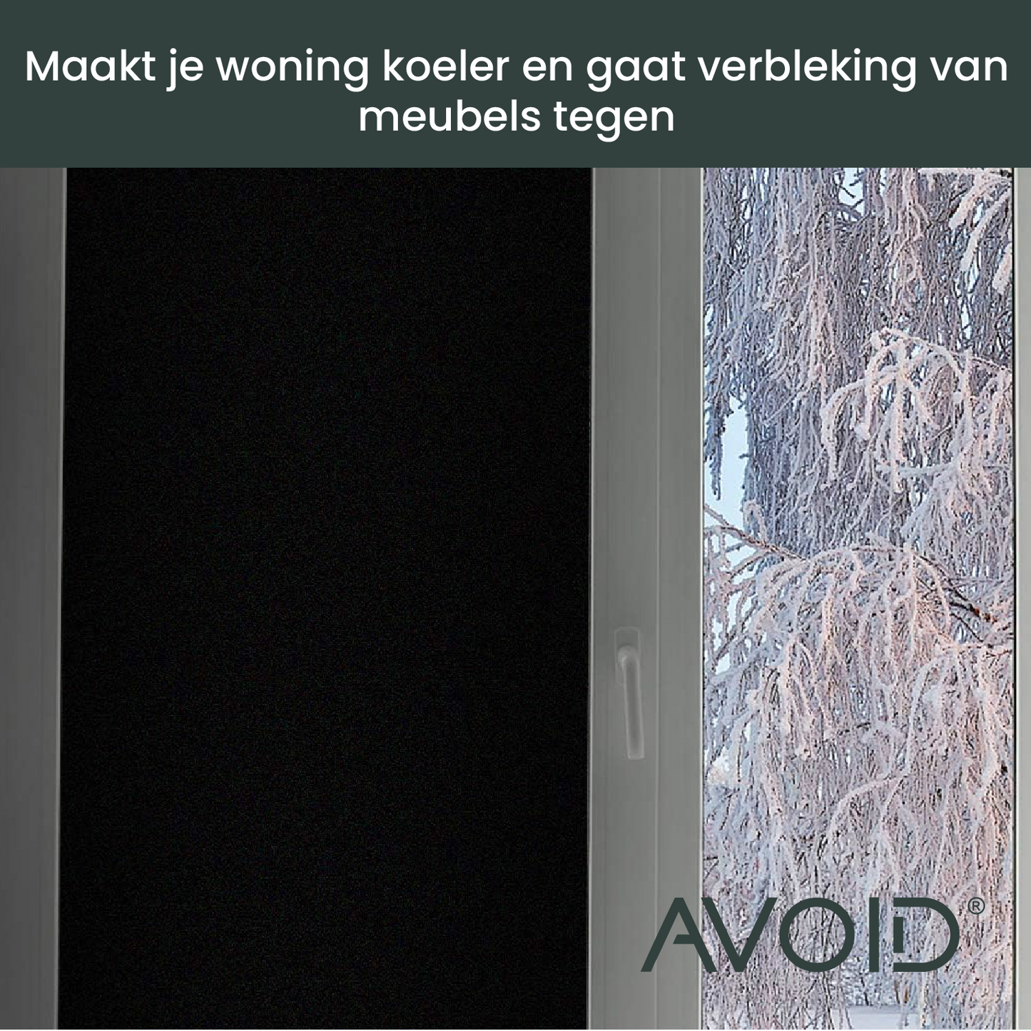 AVOID® - Raamfolie - Zwart - Verschillende Maten