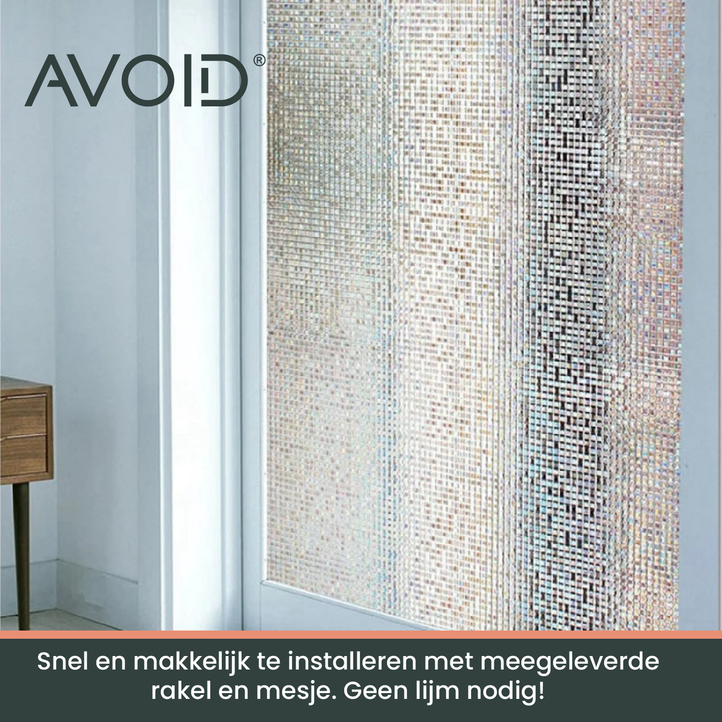 AVOID® - Raamfolie - Mozaïek - Verschillende Maten
