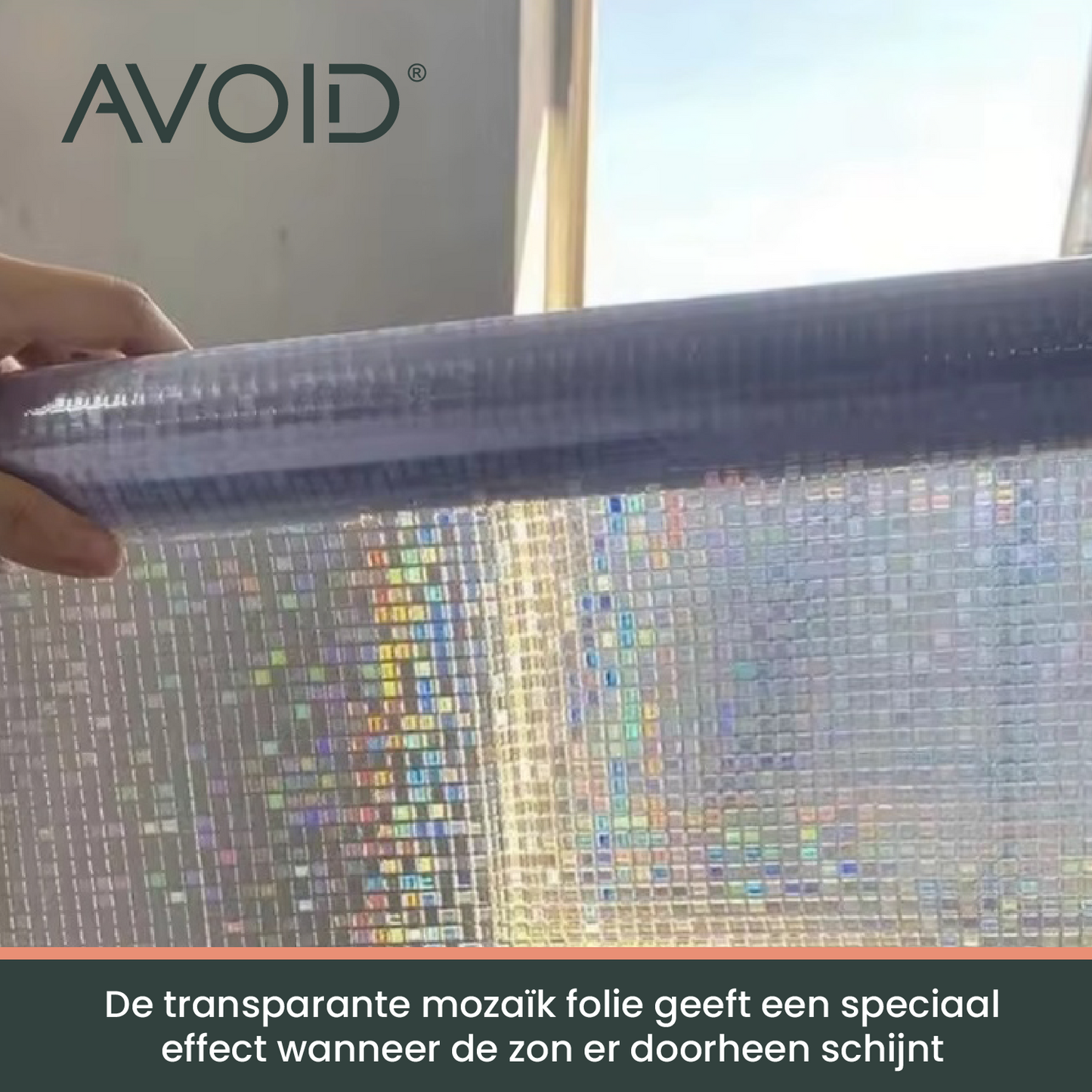 AVOID® - Raamfolie - Mozaïek - Verschillende Maten