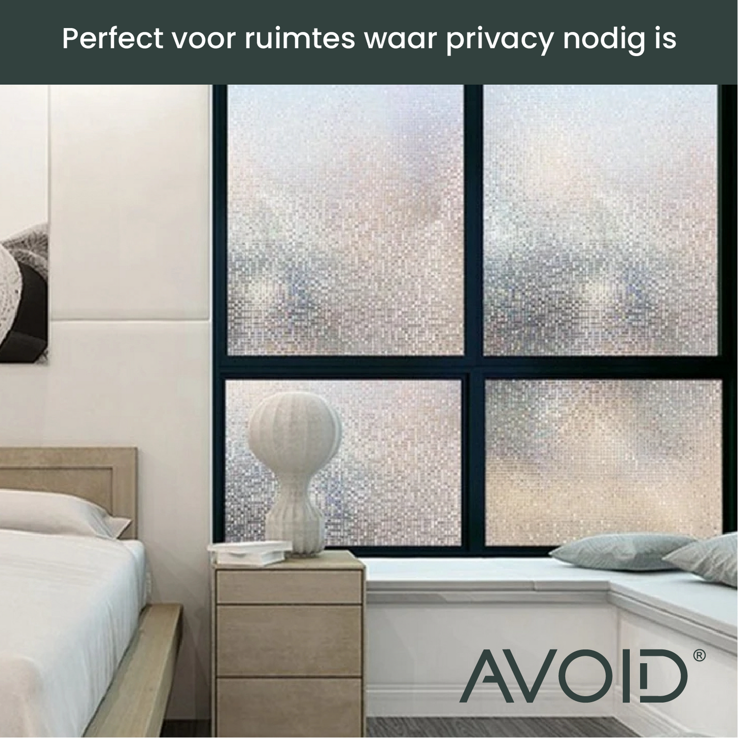 AVOID® - Raamfolie - Mozaïek - Verschillende Maten