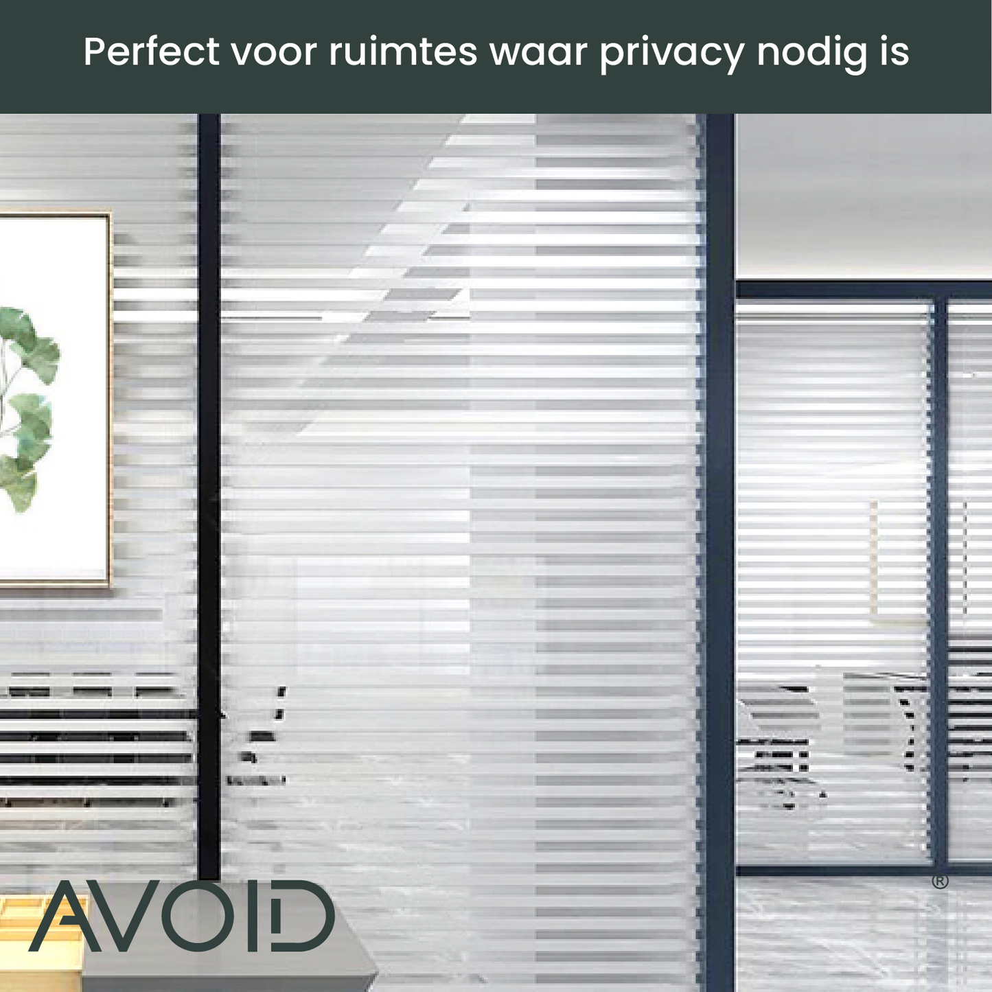 AVOID® - Raamfolie - Gestreept - Verschillende Maten