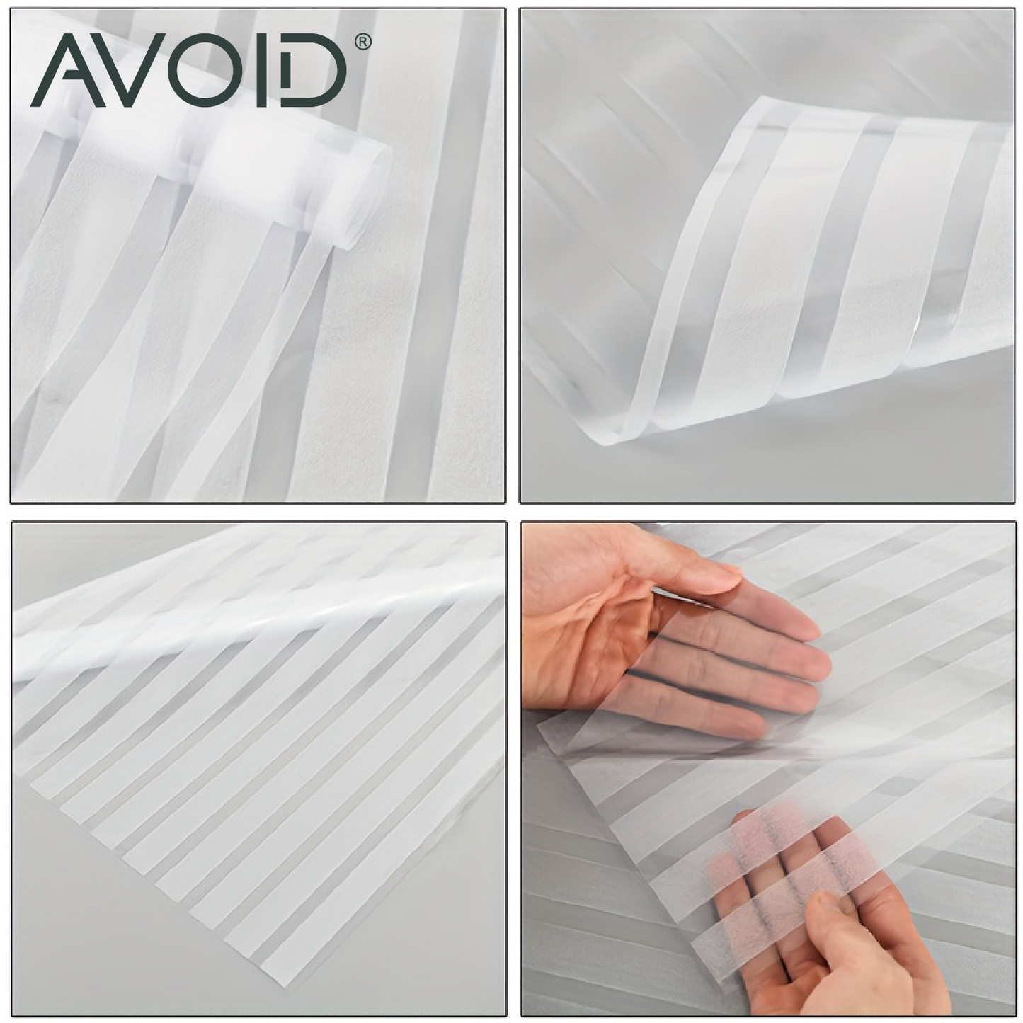 AVOID® - Raamfolie - Gestreept - Verschillende Maten