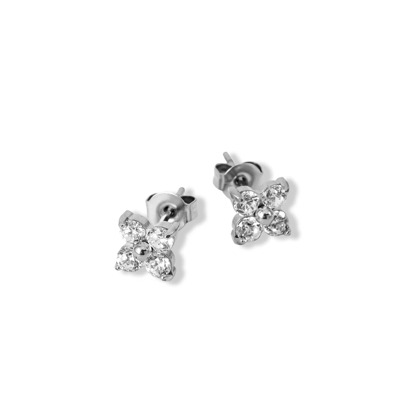 Mini blossom earrings silver