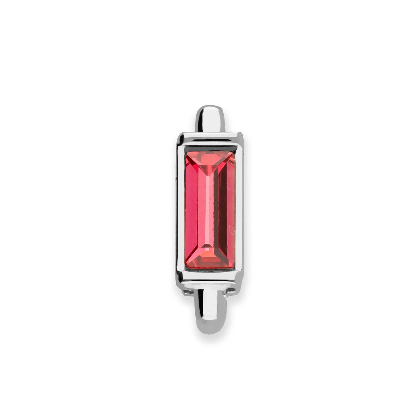 Mesh charm ruby silver
