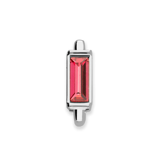 Mesh charm ruby silver